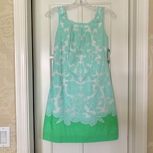 NWT Lilly Pulitzer Capricia Dress Blue Green 00